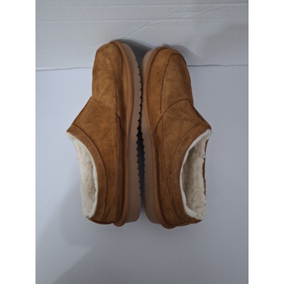 Kollaburra by UGG Graisen Tan Suede Shearling Sheepskin Slippers Men\'s Size 10 main image 5